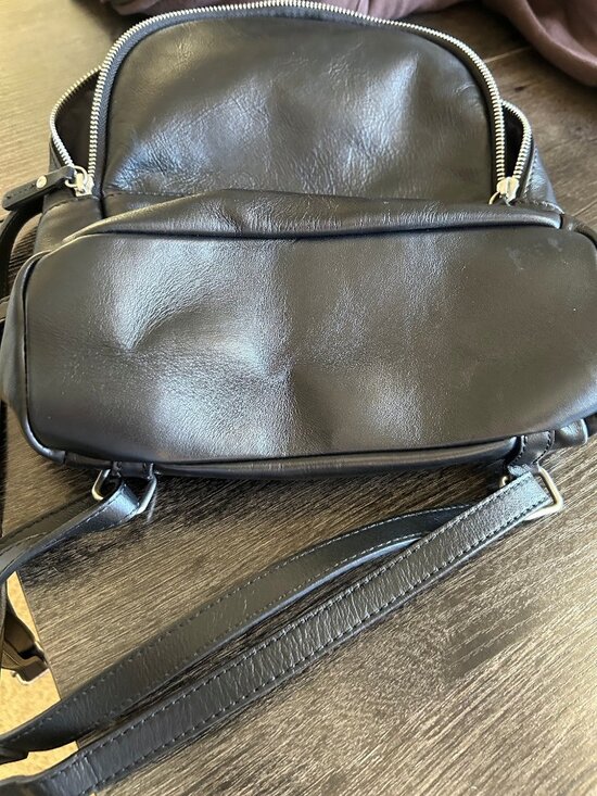 AMERICAN EAGLE Vintage Y2K Black Italian Leather Mini Backpack EUC main image 8
